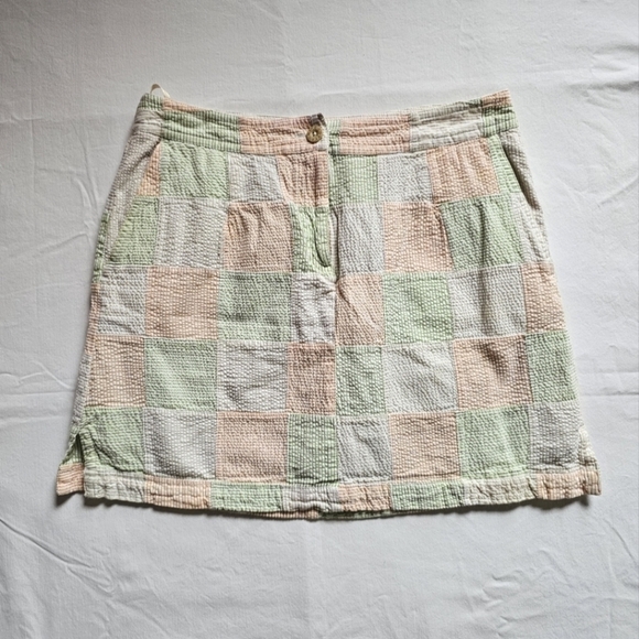 ⛳️ Izod Golf pastel cotton waffle fabric feminine patchwork athletic mini skort - Picture 1 of 7